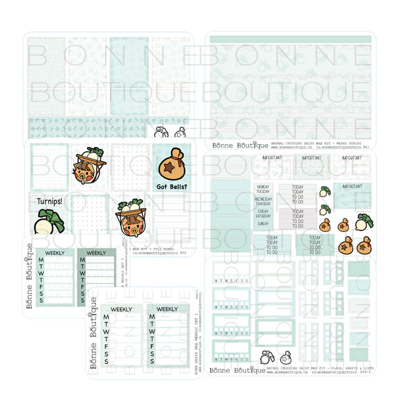 FUNCTIONAL Stickers:  Weekly Sidebar - Bonne Boutique Studio 