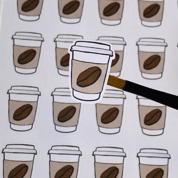 Coffee Lover Morning Cup of Java Addiction Tracker Stickers