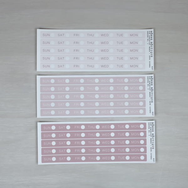 Hobonichi Weeks Kit - Week Cover Strips Stickers - MODERN FONT