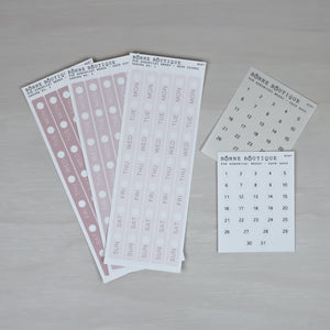 Hobonichi Weeks Kit - Week Cover Strips Stickers - MODERN FONT