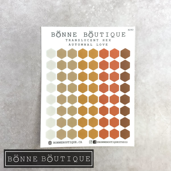 BONNE SHAPES - Translucent Stickers - Autumnal Love Sampler