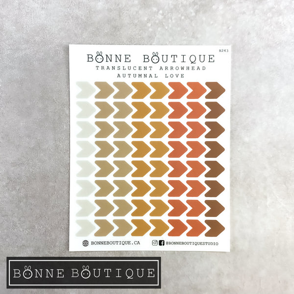 BONNE SHAPES - Translucent Stickers - Autumnal Love Sampler