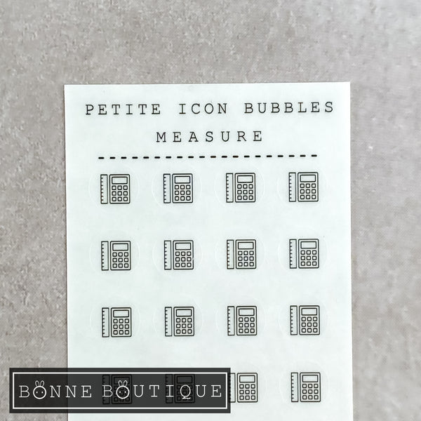 MEASURE PETITE ICON BUBBLE - Ruler and Calculator