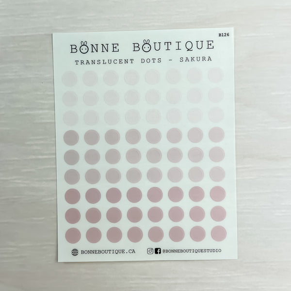 BONNE SHAPES - Translucent Stickers - SAKURA Love Sampler