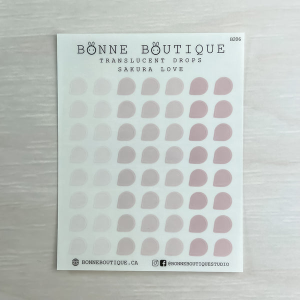 BONNE SHAPES - Translucent Stickers - SAKURA Love Sampler