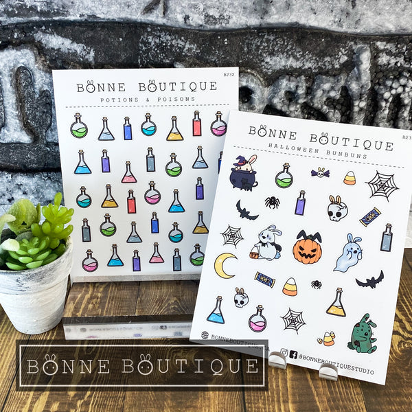 POTIONS & POISONS Halloween Stickers