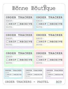 Order Tracker Sticker - Pastels - Bonne Boutique Studio 