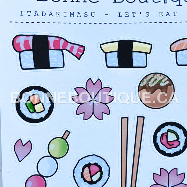 ITADAKIMASU - Let's Eat Sushi! Stickers