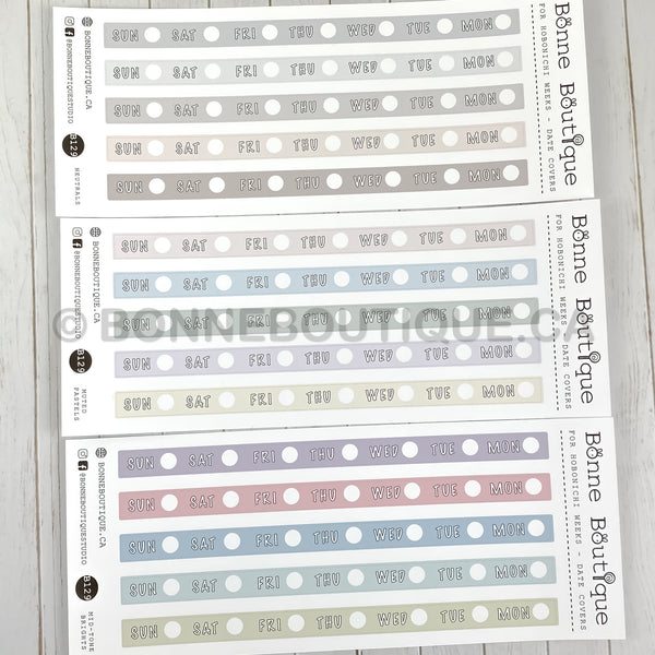 Hobonichi Weeks Kit Stickers - Minimalist Pastels- 4PC SET
