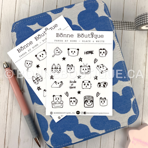 Panda at Home Planner Character Stickers