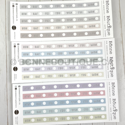 Hobonichi Weeks Kit - Week Cover Strips Stickers