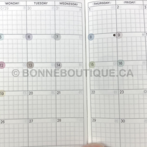 TRANSLUCENT Matte Dots, Squares, or Strips Stickers - BLOSSOM