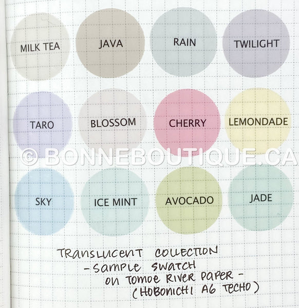 TRANSLUCENT Matte Dots, Squares, or Strips Stickers - JAVA