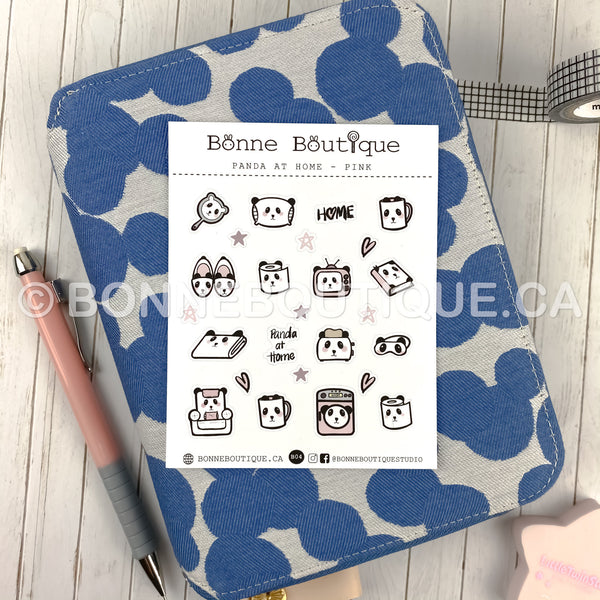Panda at Home Planner Character Stickers
