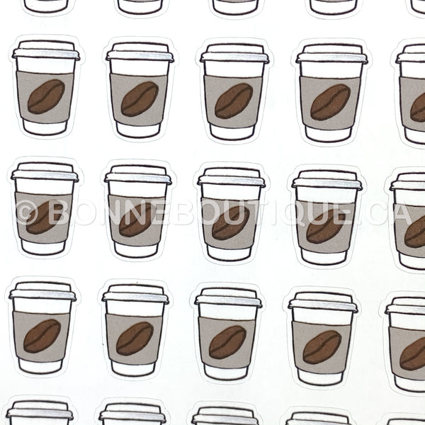 Coffee Lover Morning Cup of Java Addiction Tracker Stickers