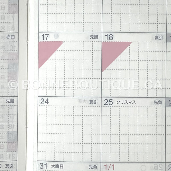 CORNER TRIANGLES - Small or Medium - 12 Colors - Adhesive for ephemeras or Time Slot scheduling or Decorating Stickers
