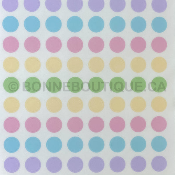 TRANSLUCENT SPRING DOTS no. 1 - Easter BunBuns - Bright Pastels Stickers