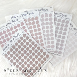 TRANSLUCENT or OPAQUE DROPS Stickers 6 Neutral Colors