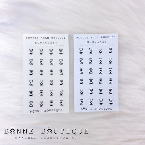 Petite Icon Bubbles HOURGLASS Time Appointment Tracker  Productivity Icons Tracker Stickers