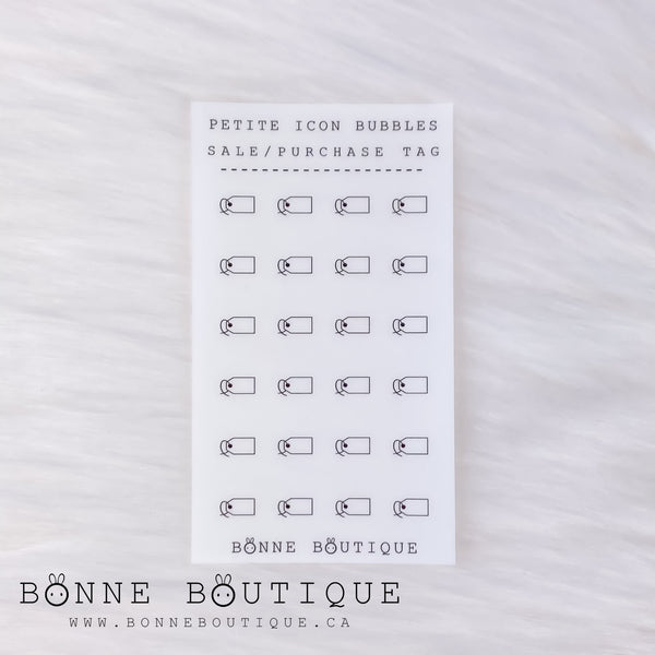 Petite Icon Bubbles Sale Tag Purchase Tracker Spending Track Boxes Trackers  Productivity Icon Tracker Stickers