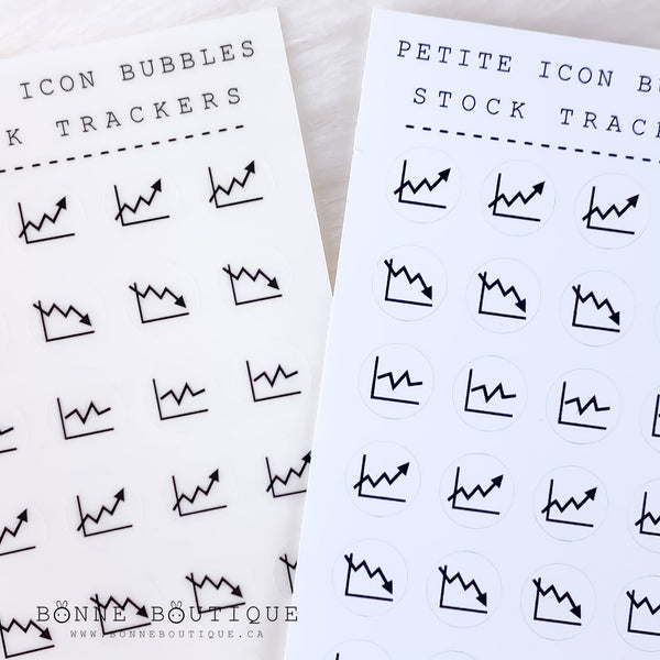 Petite Icon Bubbles STOCK MARKET, Shares, Stock Performance  TRACKER Icon Stickers
