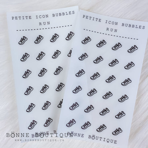 Petite Icon Bubbles RUN - Running Shoes (Runners) Tracker Stickers