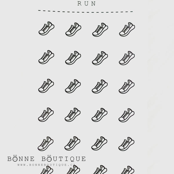 Petite Icon Bubbles RUN - Running Shoes (Runners) Tracker Stickers