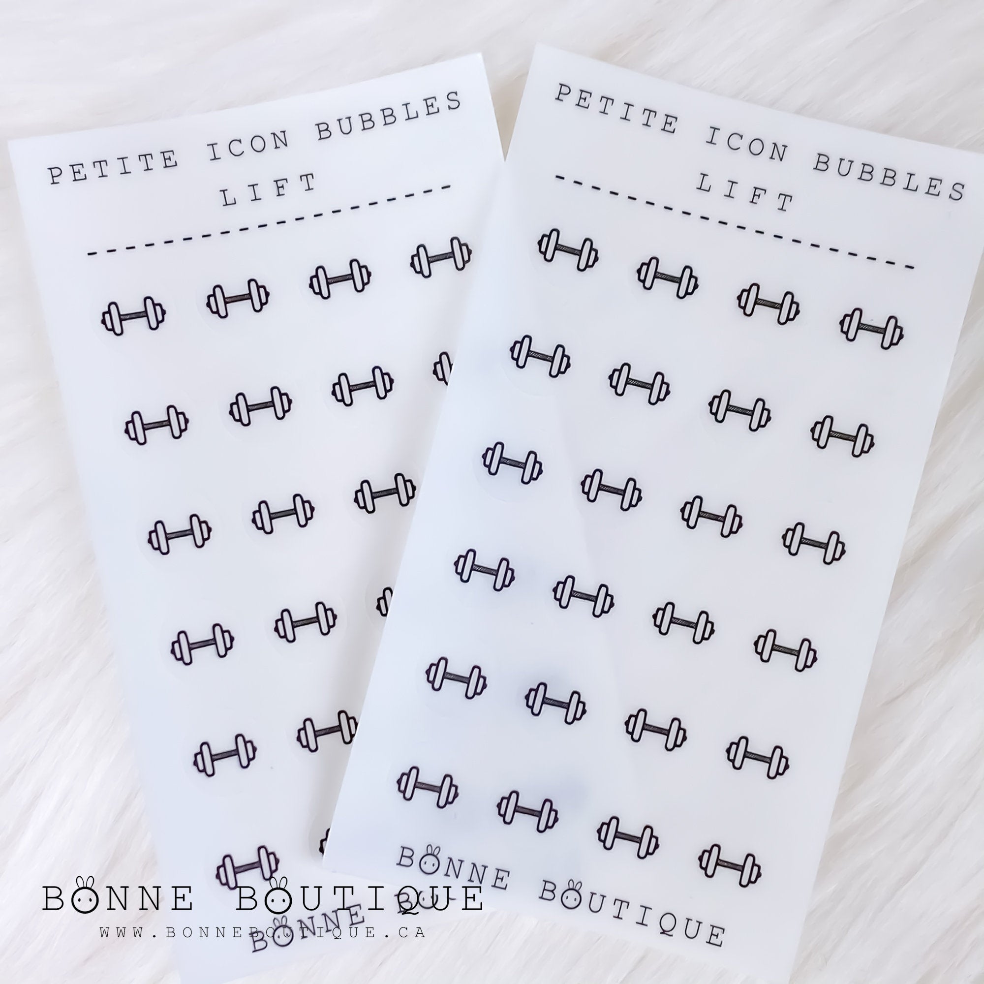 Petite Icon Bubbles LIFT Weight Training Tracker Stickers