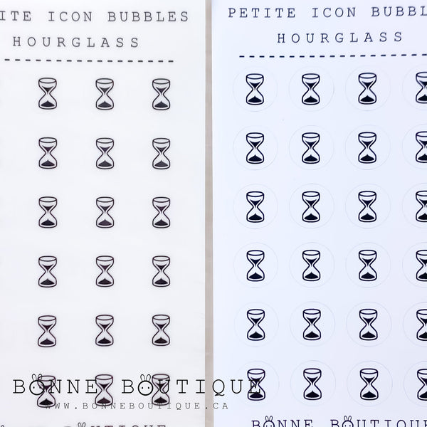 Petite Icon Bubbles HOURGLASS Time Appointment Tracker  Productivity Icons Tracker Stickers