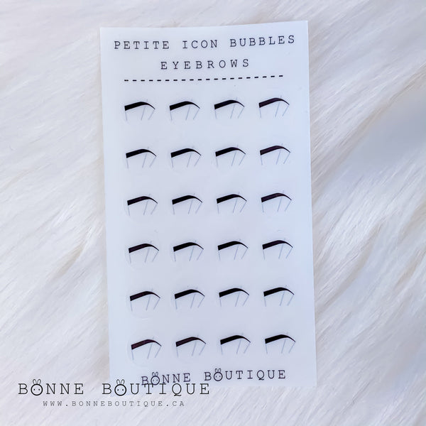 Petite Icon Bubbles Eyebrows Eyebrow Grooming Appointment Tracker Stickers